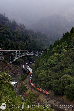BNSF 754 West.  Pulga, CA.