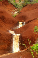 Red dirt, red water.  Along Waimea Canyon Drive.  Kauai, HI
