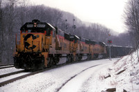 C&O 8555 at M.P. 248.6 trails a helper set