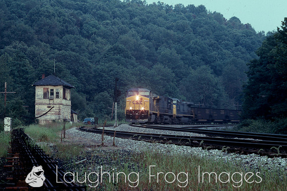 Q Tower and westbound empties, Hardman WV