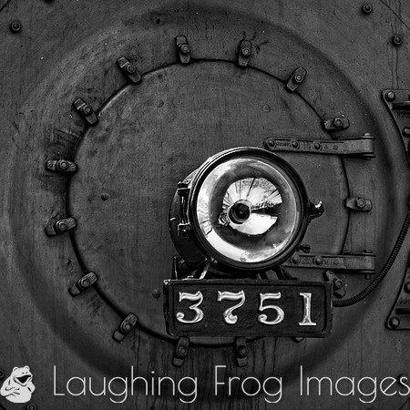 smokebox door, headlight and number plate.