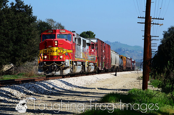 BNSF 124.  Glendora, CA.
