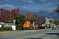 BNSF 105 along Wheeler Avenue, La Verne, CA