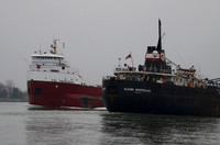Algoma Montrealais downbound at St. Clair, MI passing CSL Tadoussac