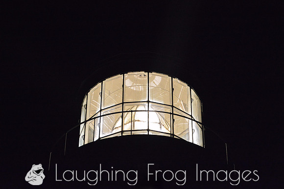 Heceda Head Lighthouse at night