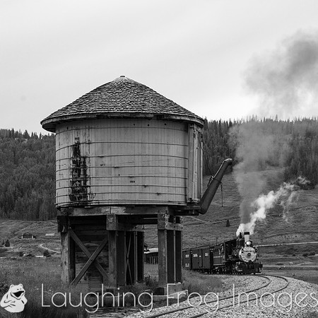 DRGW 315 Photo Freight on the C&TS RR, Los Pinos tank