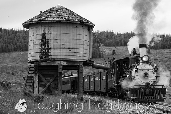 DRGW 315 Photo Freight on the C&TS RR, Los Pinos tank