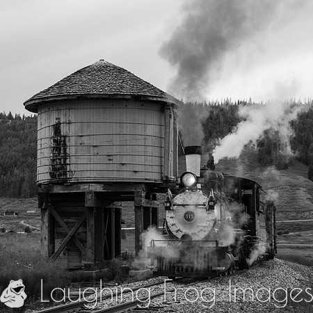 DRGW 315 Photo Freight on the C&TS RR, Los Pinos tank