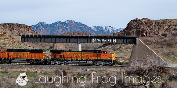 BNSF 5054 West, Kingman Canyon AZ