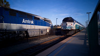 SDNX 2101 and Amtrak 451, Oceanside CA