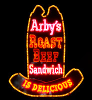 Arby's neon sign, Port Huron MI, 2015