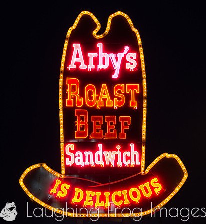 Arby's neon sign, Port Huron MI, 2015