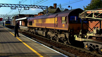 66 114 EWS aggregate train at Stratford - 2