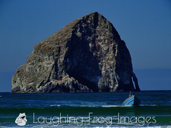 Dory fisherman.  Haystack Rock, Pacific City OR.