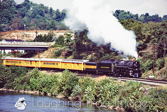 C&O 614 East approaching the Connellsville, PA Station