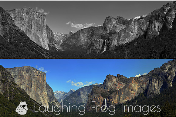 Tunnel View two ways