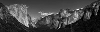 Tunnel View panorama B&W