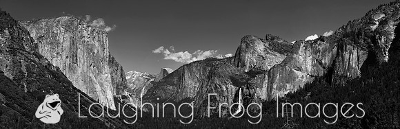 Tunnel View panorama B&W