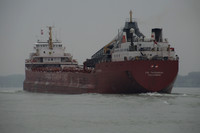 CSL Tadoussac viewed from the port stern.  Upbound on the St. Clair River at St. Clair, MI.