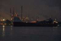 CSL Tadoussac upbound on the St. Clair River passing the Esso Refinery in Sarnia, ONT.