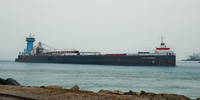 Lakes Contender and tug Ken Boothe, Sr. leave Lake Huron and enter the St. Clair River at Port Huron, MI.