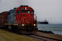 Lakes Contender and Grand Trunk Western 4909, Port Huron, MI.