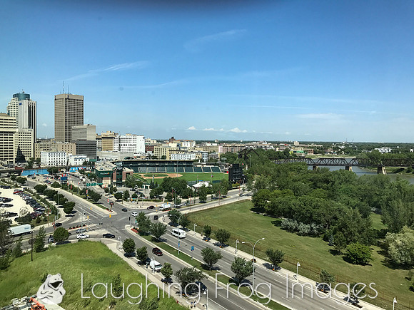 Winnipeg, Shaw Field and the Red River.