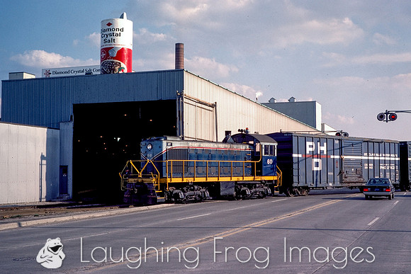 PH&D 60 crossing M-29 at Diamond Crystal Salt in St. Clair, 4/1984.