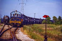 PH&D 60 at the south end of the Chrysler siding in Marysville, 7/1982.