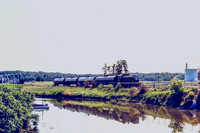 PH&D 60 switching Amoco along the Pine River.  St. Clair, 7/1982.