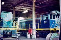 S-1 52 and S-4 60 in the Port Huron Roundhouse, 7/1982.